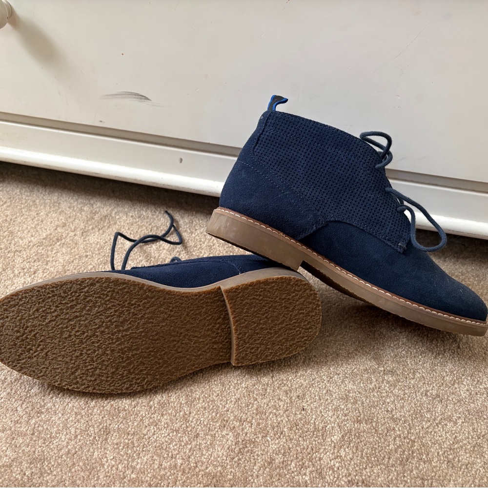 Steve Madden Men’s Blue Suede Ankle Boots